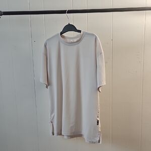 ASRV 0822 AeroSilver® Oversized Tee Men's Cream T-Shirt SIZE XS